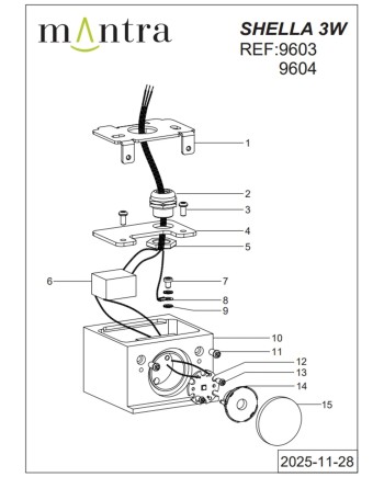 SHELLA * BAÑADOR PARED LED 3W 3000K C. BLANCO